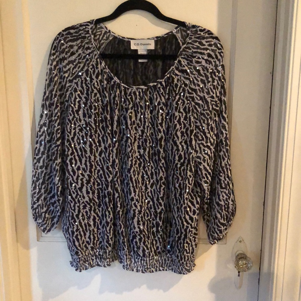 CD Daniels Animal Print Top